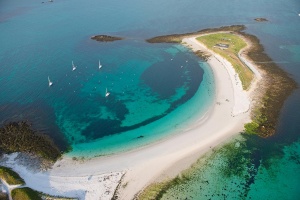 Les îles Glénan vues du ciel