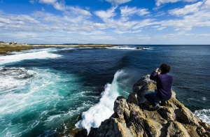 Vacances à l'île de Sein - Prise de vue du littoral