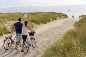 Camper près du pays bigouden - vélo en bord de mer