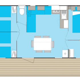 Cottage 6 personnes 35 m² - plan