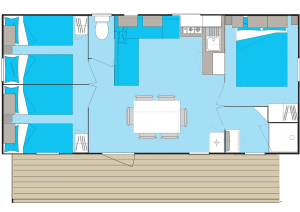 Cottage 6 personnes 35 m² - plan