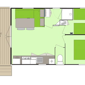 Cottage bay 5 personnes - plan