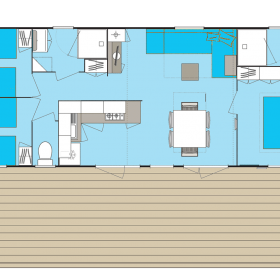 Cottage 6 personnes 2 SDB plan