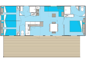 Cottage 6 personnes 2 SDB plan
