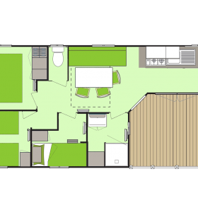 Cottage Dunes 5-6 personnes - plan intérieur