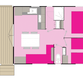 Cottage Bay 4 personnes - plan intérieur