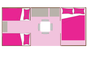 Coco sweet 4 personnes - 16 m² - plan intérieur