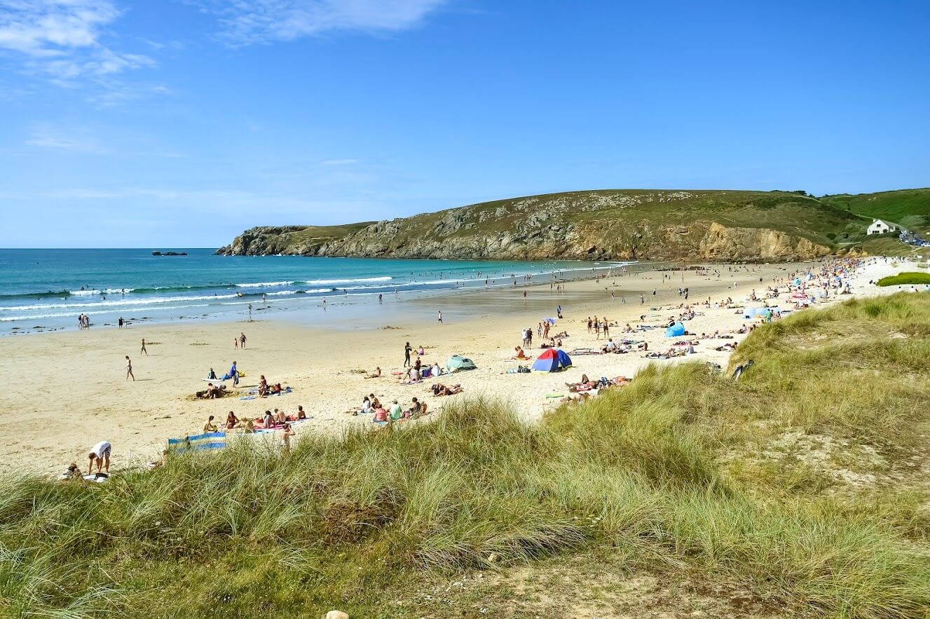 La plage de la Baie des Trépassés en Finistère